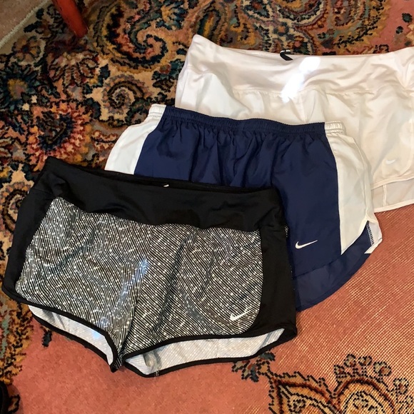 Nike Pants - NIKE BUNDLE of 3,White, Blue/White, Black/White-Running Shorts,All EUC,All Large